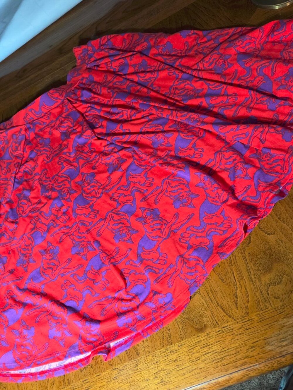 LuLaRoe Madison Flair Skirt w/ Pockets..German Shepard Print XL - Picture 3 of 8